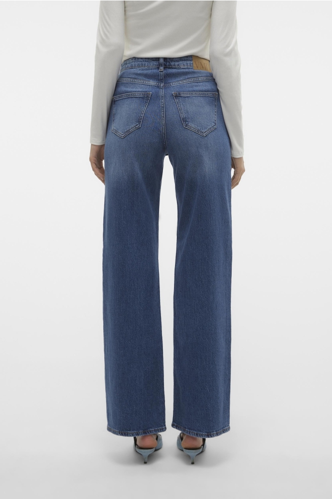 VMTESSA HR WIDE JEANS RA380 GA NOOS 10308153 Medium Blue Denim